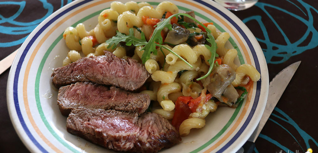 Tournedos et spirellis aux légumes ensoleillés