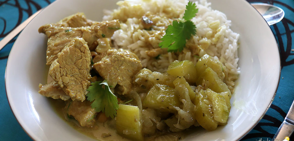 Curry de veau aux pois chiches et noix de cajou